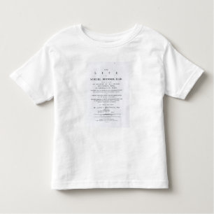 Camiseta Frontispício, 'da vida de Samuel Johnson