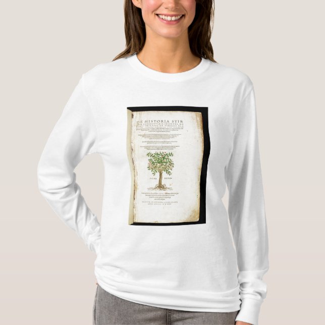 Camiseta Frontispício 'de De Historia Stirpium Commentarii (Frente)