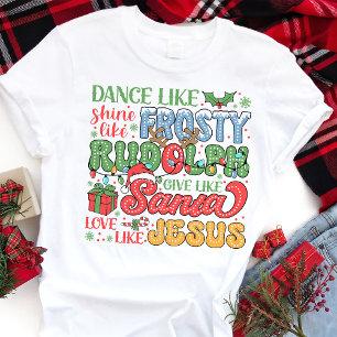 Camiseta Frosty Rudolph Natal Jesus Cristão Christmas