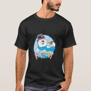 Camiseta Frosty The Snowman Candy Letters Retrato