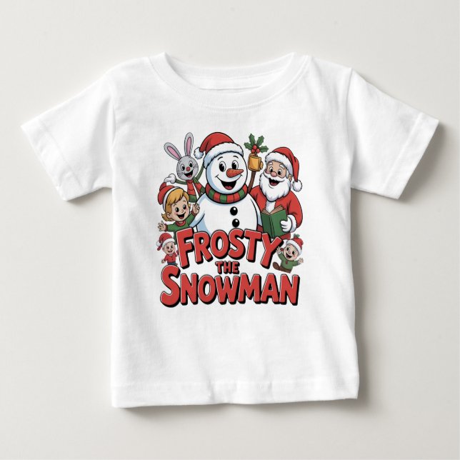 Camiseta frosty the snowman t shirt design (Frente)
