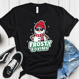 Camiseta Frosty Vibes 67 Snowman Christmas – Retro Winter