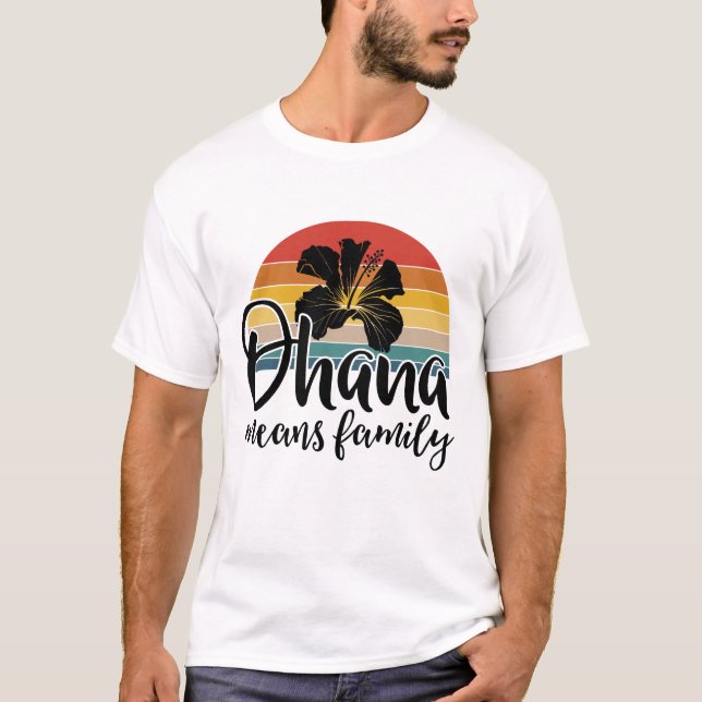 Camiseta Frota De Verão Do Havaí Ohana Significa Família (Frente)