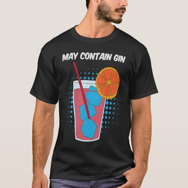 Camiseta Fruit Juice That May Contain Gin Funny (Frente)
