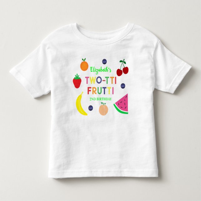 Camiseta Fruit Two-tti Frutti 2nd Birthday (Frente)