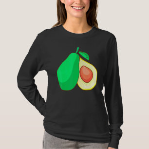 Camiseta Fruta Abacate Comida Vegana Vegetariana