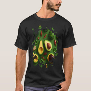 Camiseta Fruta Abacate Jardinagem Legumes Homens Mulheres