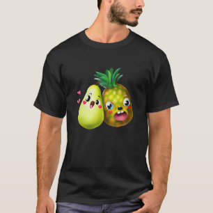 Camiseta Fruta Ama Pera e Abacaxi