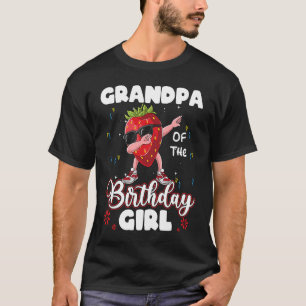 Camiseta Fruta ama vovô da garota de aniversário Strawber