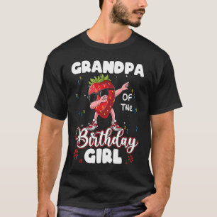 Camiseta Fruta ama vovô da garota de aniversário Strawber