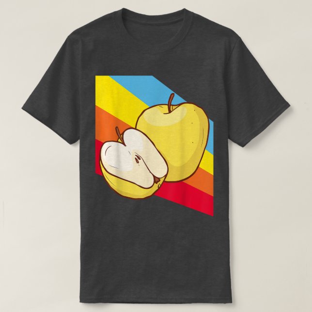 Camiseta Fruta amarela da maçã Vegan Vegetarian (Frente do Design)