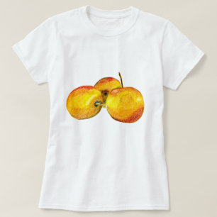 Camiseta Fruta aquarela pera amarela fruta