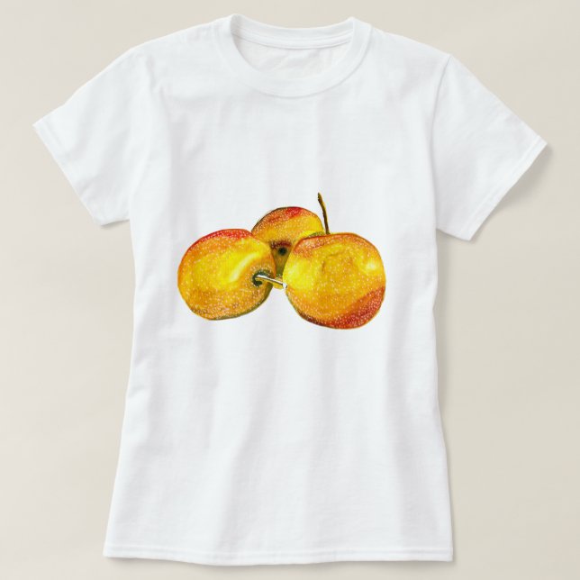 Camiseta Fruta aquarela pera amarela fruta (Frente do Design)