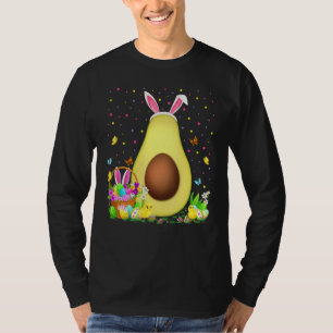 Camiseta Fruta Avocado, Caça de Ovos Bunny Avocado, Páscoa