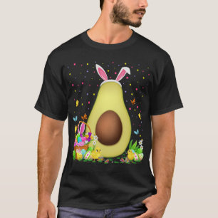 Camiseta Fruta Avocado, Caça de Ovos Bunny Avocado, Páscoa