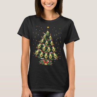 Camiseta Fruta Avocado Lover Xmas Santa Hat Avocado Natal