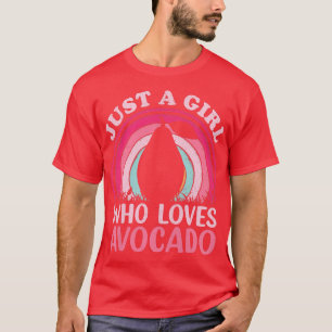 Camiseta Fruta Avocado Vintage, Uma Menina Que Ama