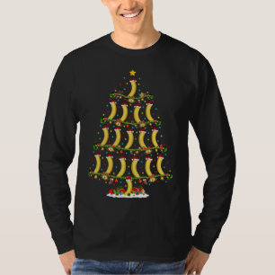 Camiseta Fruta Banana Luz Luz Xmas Papais noeis Banana Cri