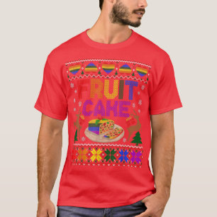 Camiseta Fruta Bolo Engraçado Gay de Natal Feio LGBT
