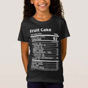 Camiseta Fruta Bolo Fatos Nutrição Fatos Comida Ação de Gra