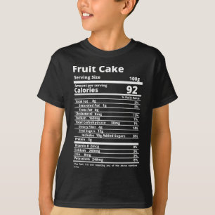 Camiseta Fruta Bolo Fatos Nutrição Fatos Comida Ação de Gra