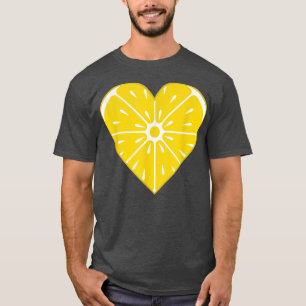 Camiseta Fruta Cardíaca Em Forma De Limão Citrus Vegan Vege