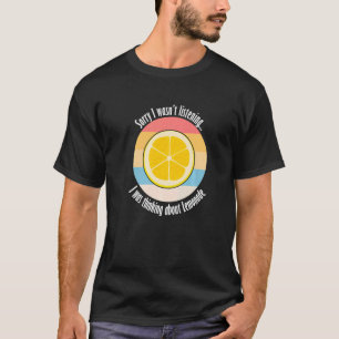 Camiseta Fruta Citrus Lemon Ironic Citação Pensando Sobre L