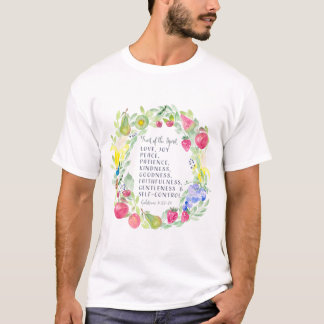 Camiseta Fruta Da Trabalho de arte De Aquarela Espirituosa