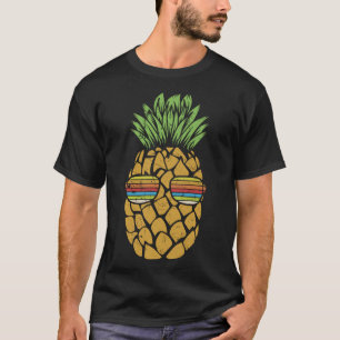 Camiseta Fruta De Abacaxi Com Óculos De Sol, Feira De Verão