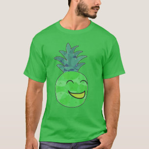 Camiseta Fruta de abacaxi feliz monstro verde