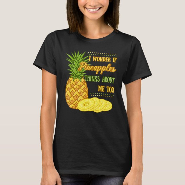 Camiseta Fruta de abacaxi Juice Engraçado Cotações havaiana (Frente)