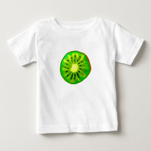 Camiseta Fruta de água original brilhante do kiwi pop art (Frente)