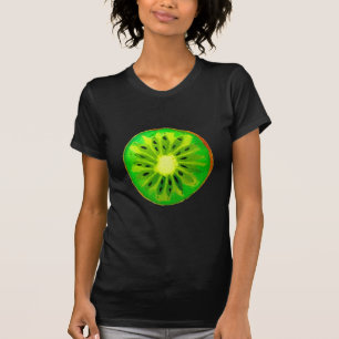 Camiseta fruta de água original brilhante do kiwi pop art