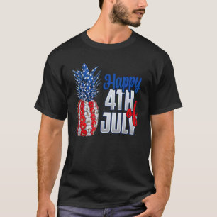 Camiseta Fruta de ananás Legal bandeira americana 4 de julh