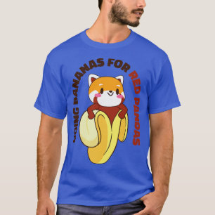 Camiseta Fruta de Banana Vermelha e Panda