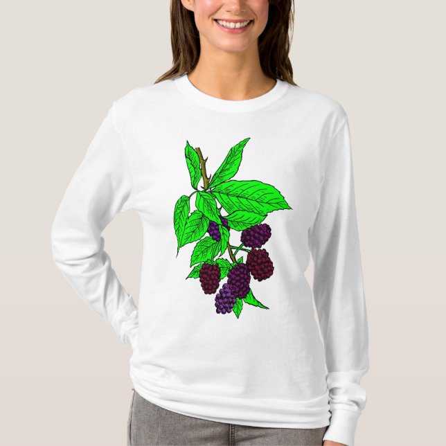 Camiseta Fruta de Blackberry (Frente)
