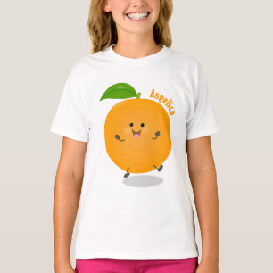 Camiseta Fruta de citrinos de laranja-dança