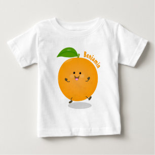 Camiseta Fruta de citrinos de laranja-dança