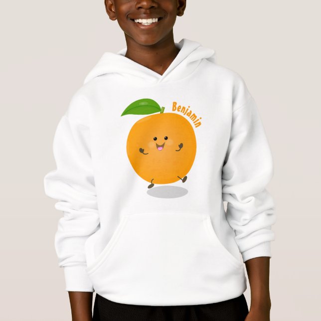 Camiseta Fruta de citrinos de laranja-dança (Frente)