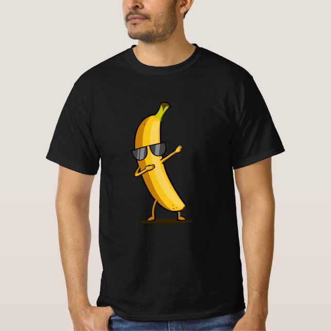 Camiseta Fruta de dança engraçada de banana amarela (Frente)