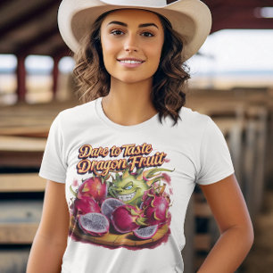 Camiseta Fruta De Dragões Vibrantes Com Fruta De Dragão Fre