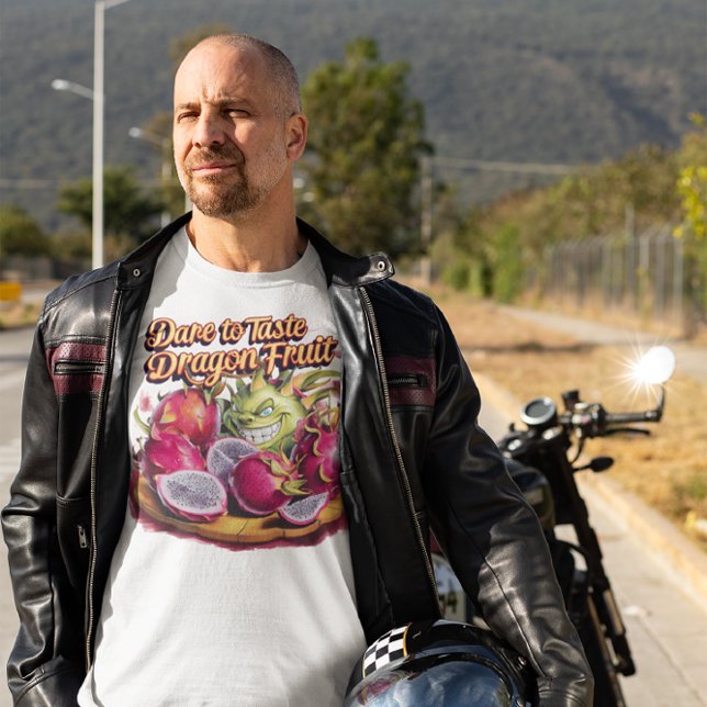 Camiseta Fruta De Dragões Vibrantes Com Fruta De Dragão Fre (Criador carregado)