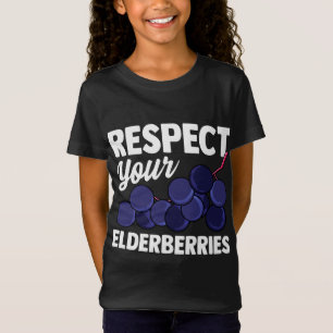 Camiseta Fruta de Elderberry Pun Funny Gift para Vegans