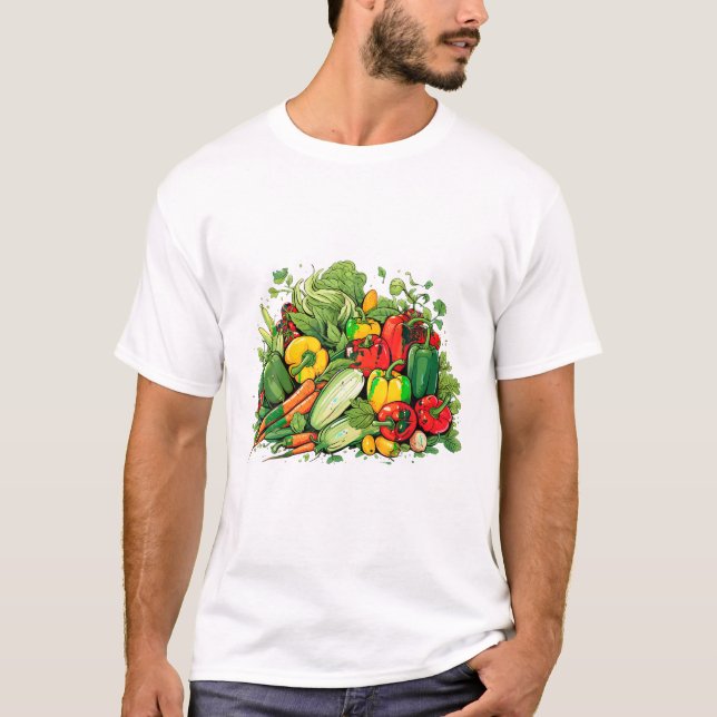 Camiseta fruta de legumes Ideia (Frente)