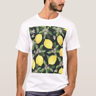 Camiseta Fruta de limão: Design de padrão sem costura