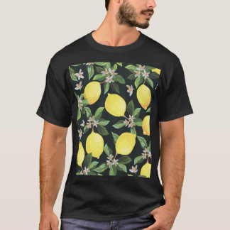 Camiseta Fruta de limão: Design de padrão sem costura