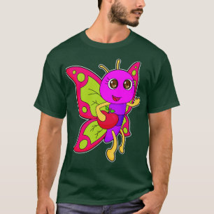 Camiseta Fruta de maçã borboleta