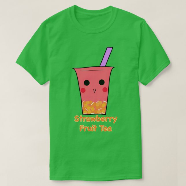 Camiseta Fruta de morango Chá (Frente do Design)