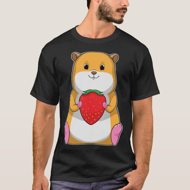 Camiseta Fruta de Morango de Hamster (Frente)