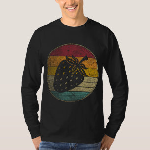 Camiseta Fruta de Morango Festa de Vintagem Distúrbios Retr